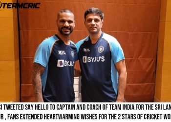 BCCI tweeted say hello to captain and coach of team India for the Sri Lanka tour , fans extended heartwarming wishes for the 2 stars of cricket world
