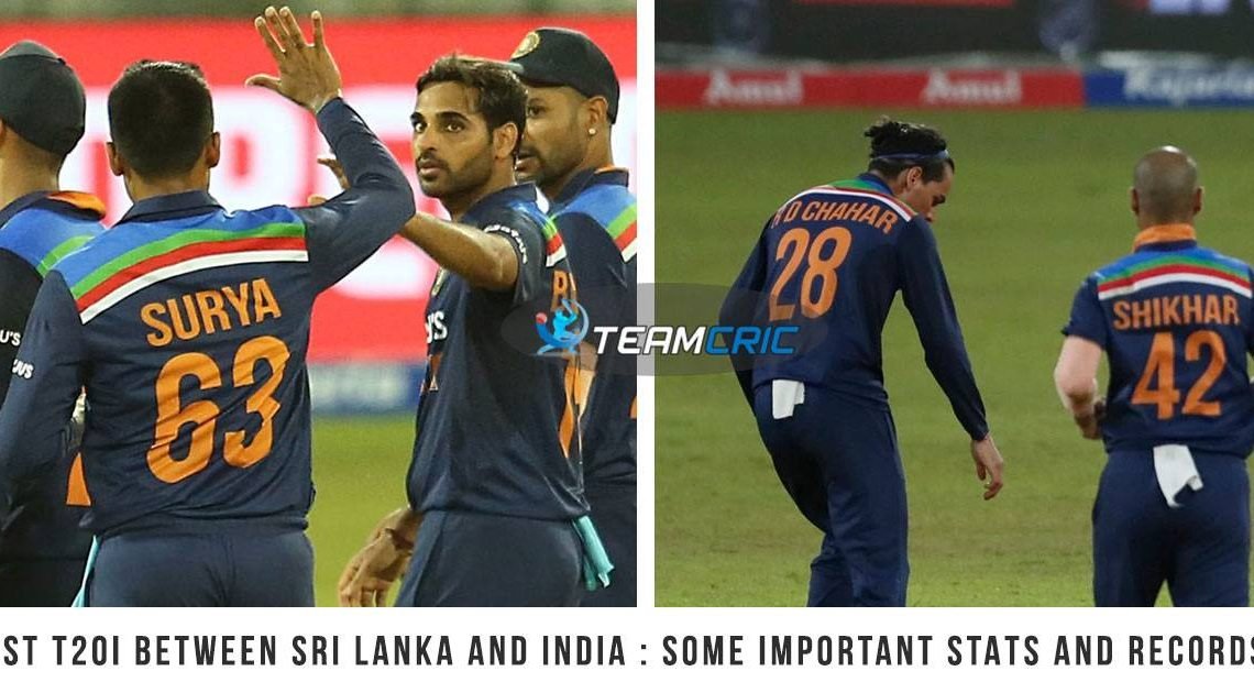 1st T20I between Sri Lanka and India