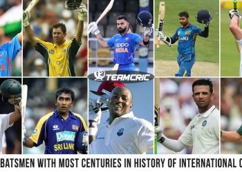 Top 10 batsmen with most Centuries in History of International Cricket