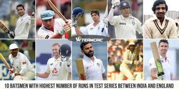 10 batsmen with highest number of runs in Test series between India and England