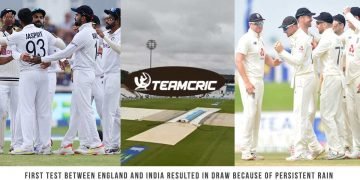First Test between England and India resulted in draw because of persistent rain on day 5