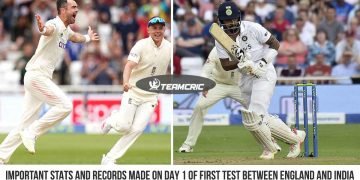 Important Stats and records made on day 1 of first Test between England and India