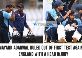 Mayank Agarwal ruled out of 1st Test between England and India