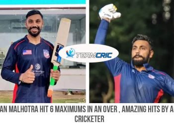 Jaskaran Malhotra hit 6 maximums in an over , amazing hits by American cricketer