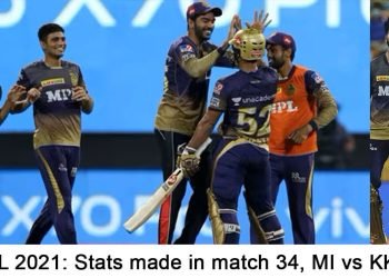 IPL 2021 Stats made in match 34 MI vs KKR